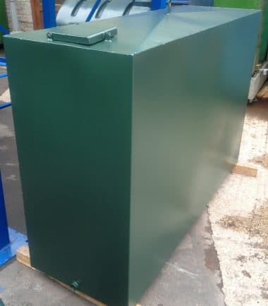 300 Gallon single skin steel oil tank