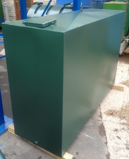 300 Gallon single skin steel oil tank